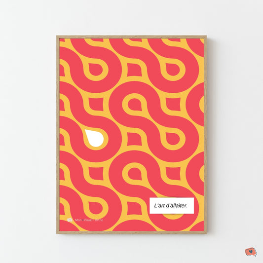 Affiche L'Art d'Allaiter - Gouttes abstraites