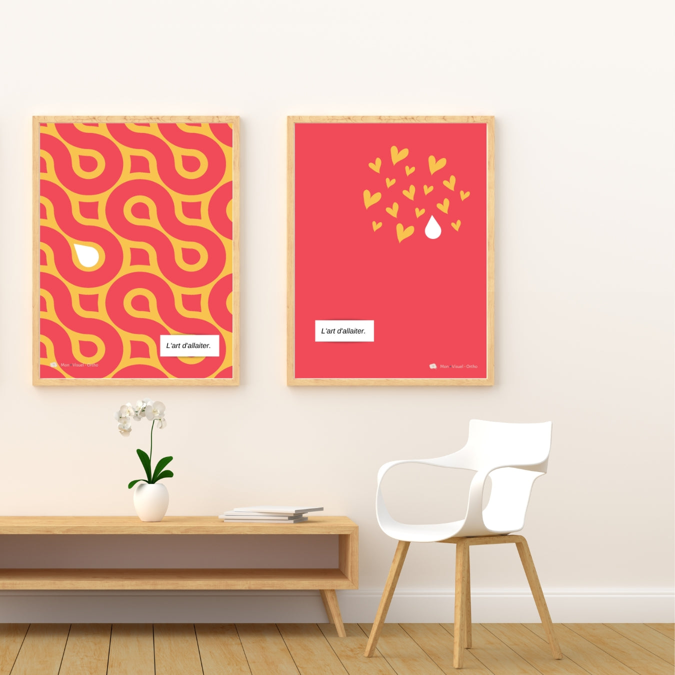 Affiche L'Art d'Allaiter - Gouttes abstraites
