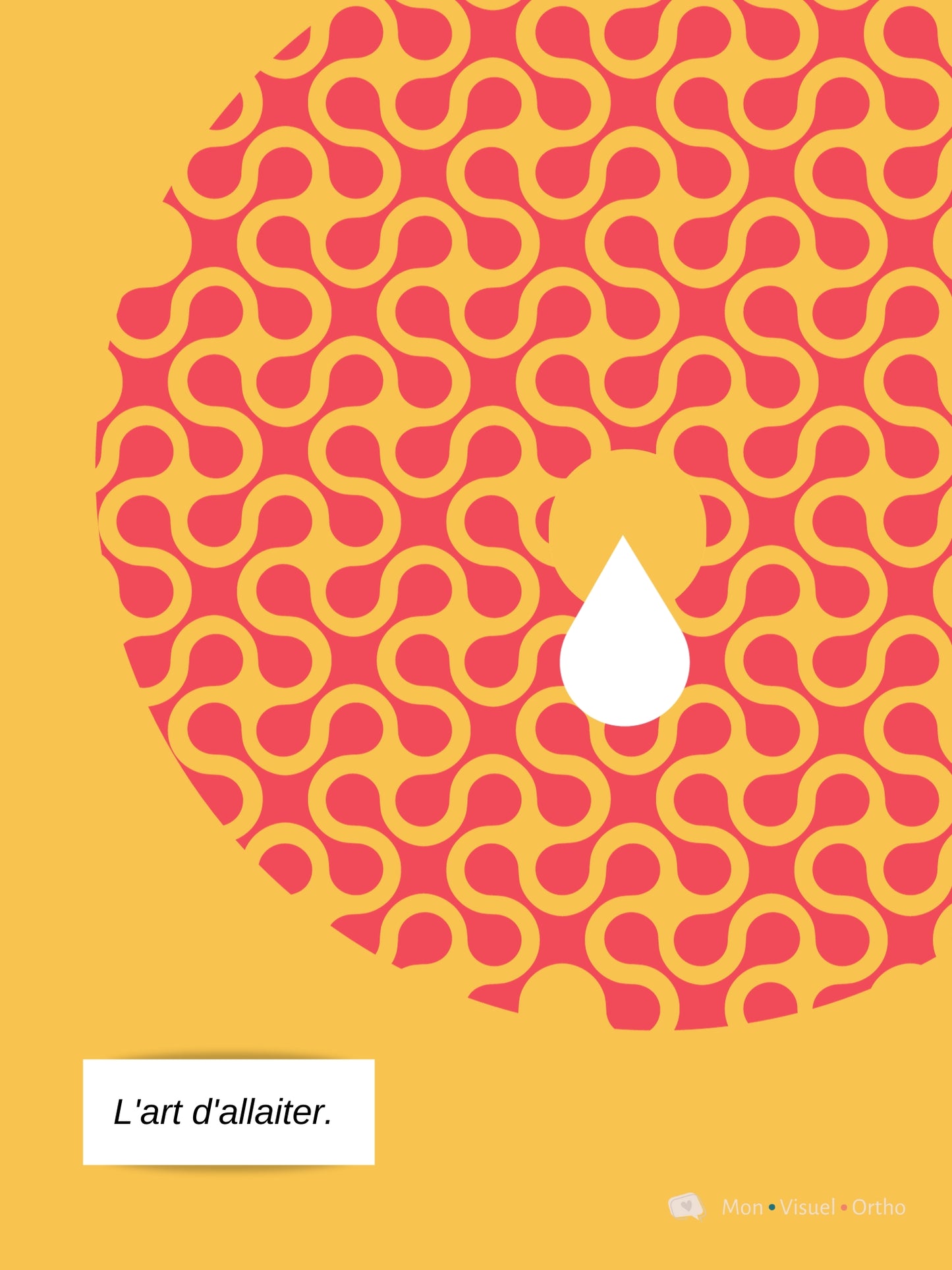 Affiche L'Art d'Allaiter - Sein et goutte de lait