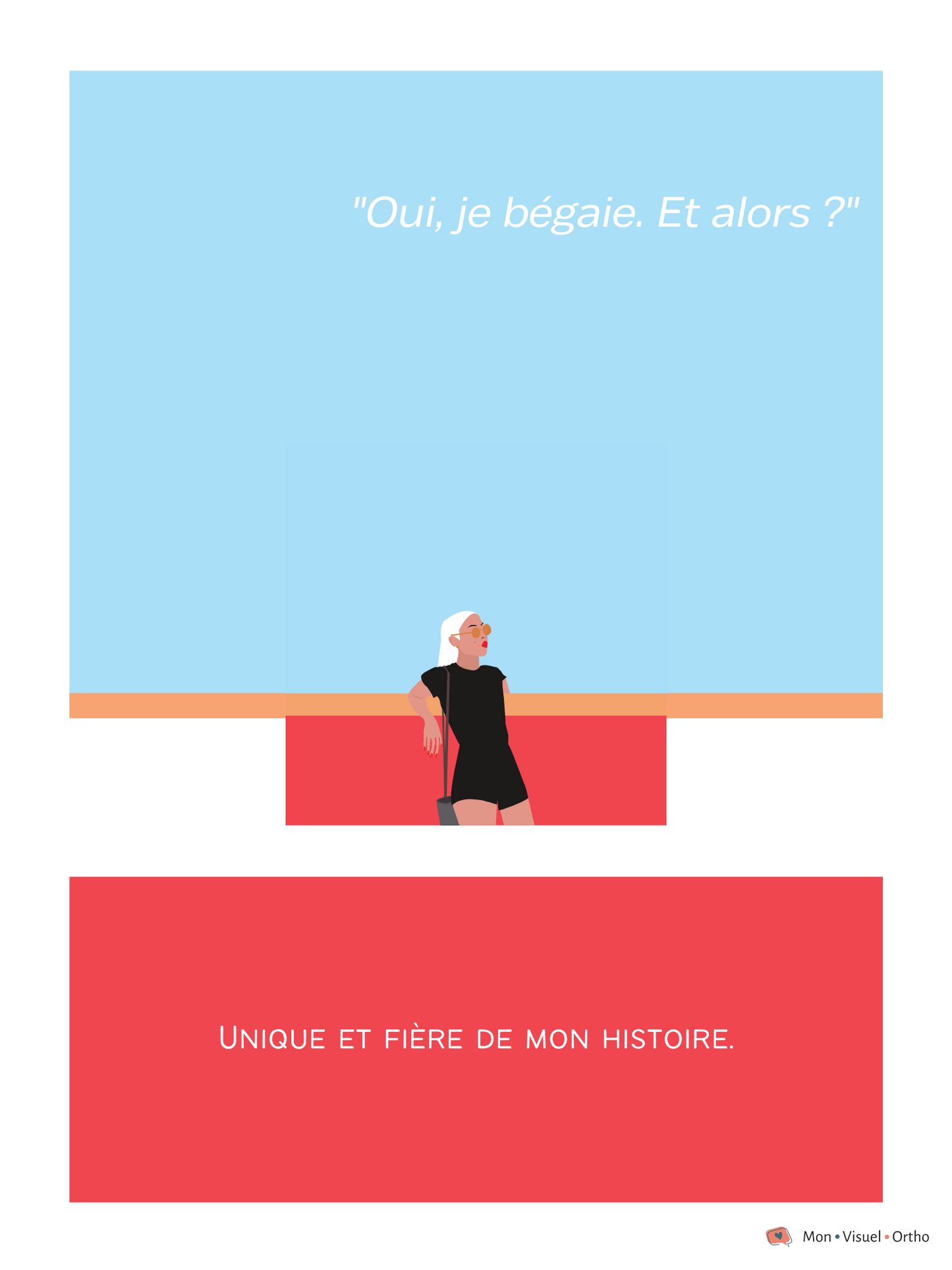 Affiche Je bégaie, et alors ? - Collection Miami