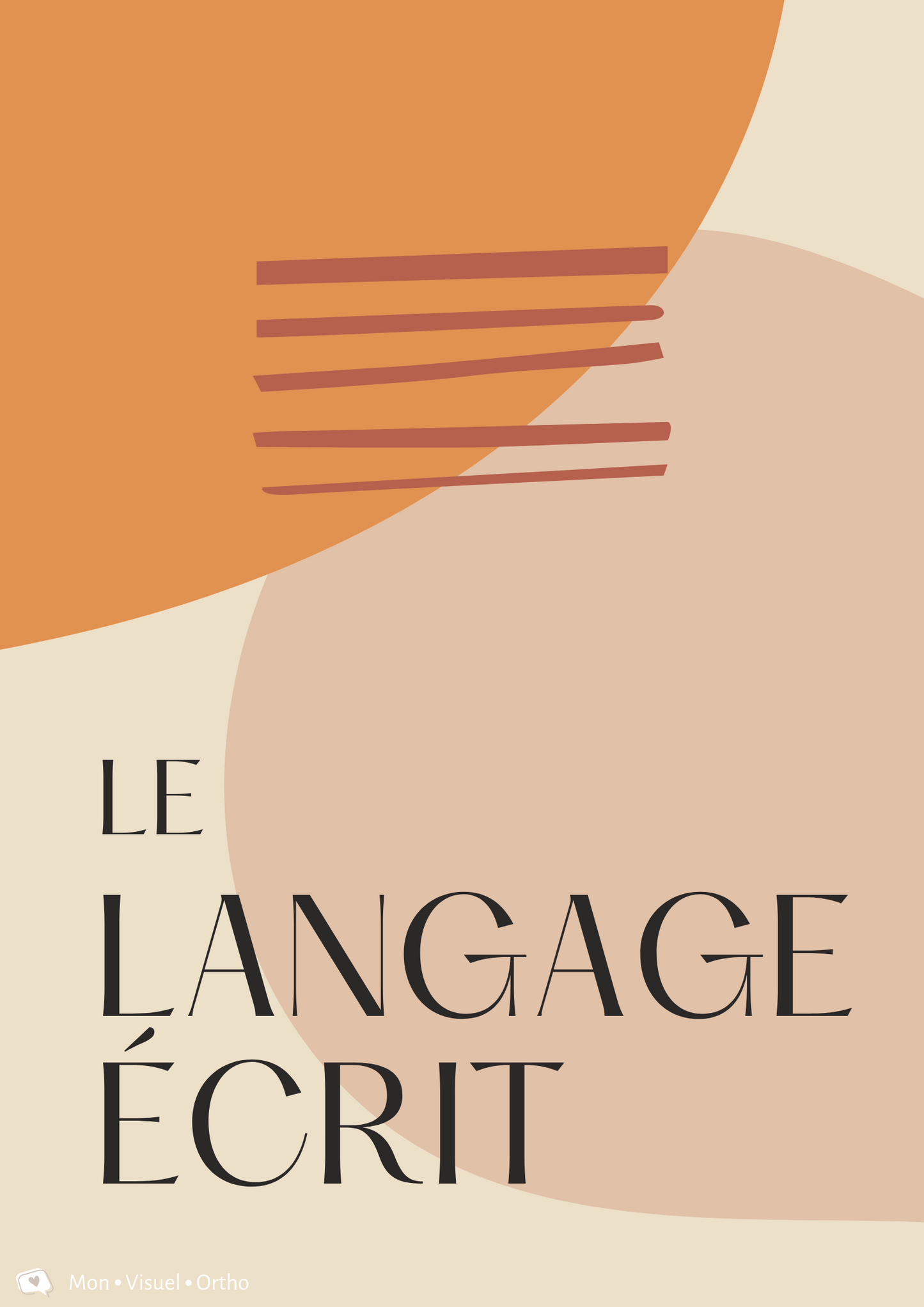 Affiche Le Langage Ecrit · Collection Terracotta