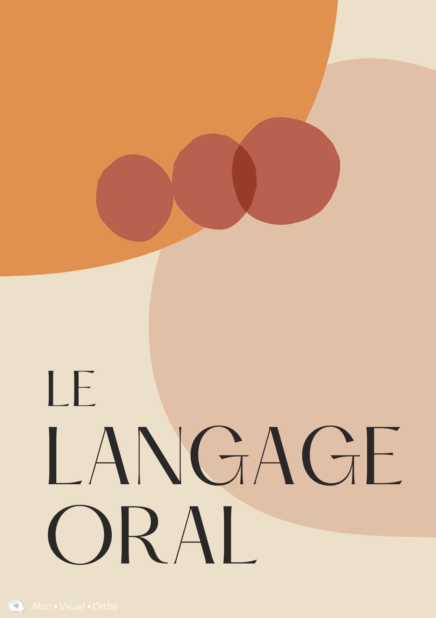 Affiche Le Langage Oral · Collection Terracotta