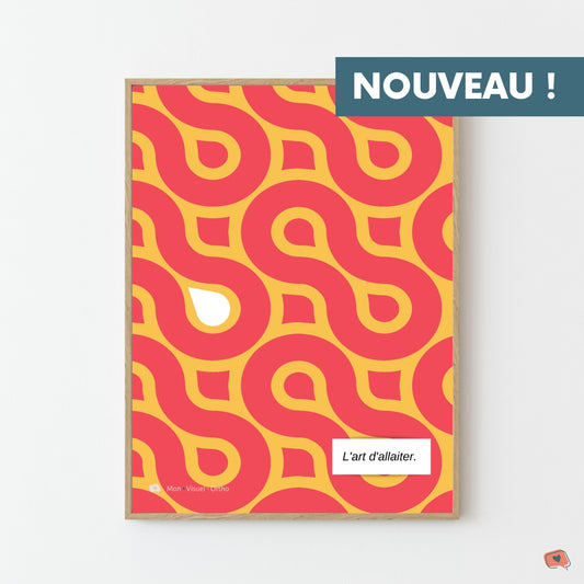 Affiche L'Art d'Allaiter - Gouttes abstraites