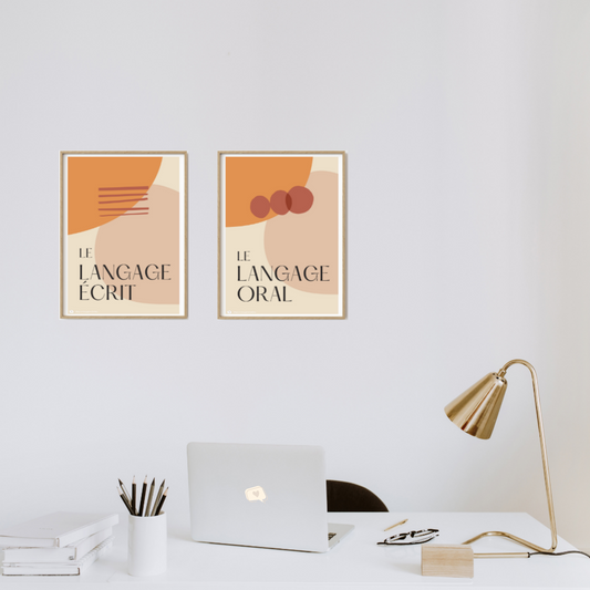 Affiche Le Langage Ecrit · Collection Terracotta