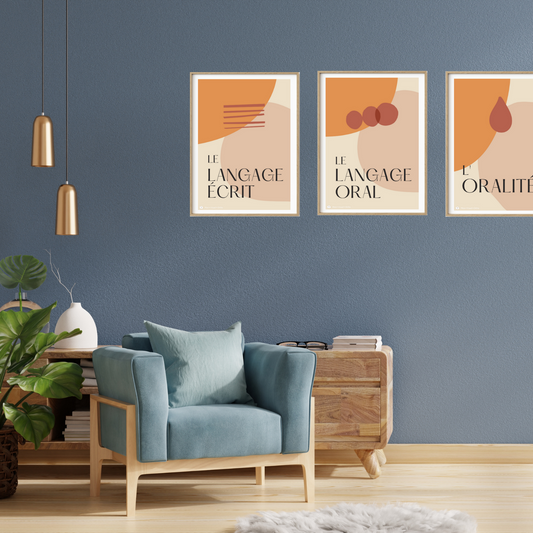 Affiche Le Langage Oral · Collection Terracotta