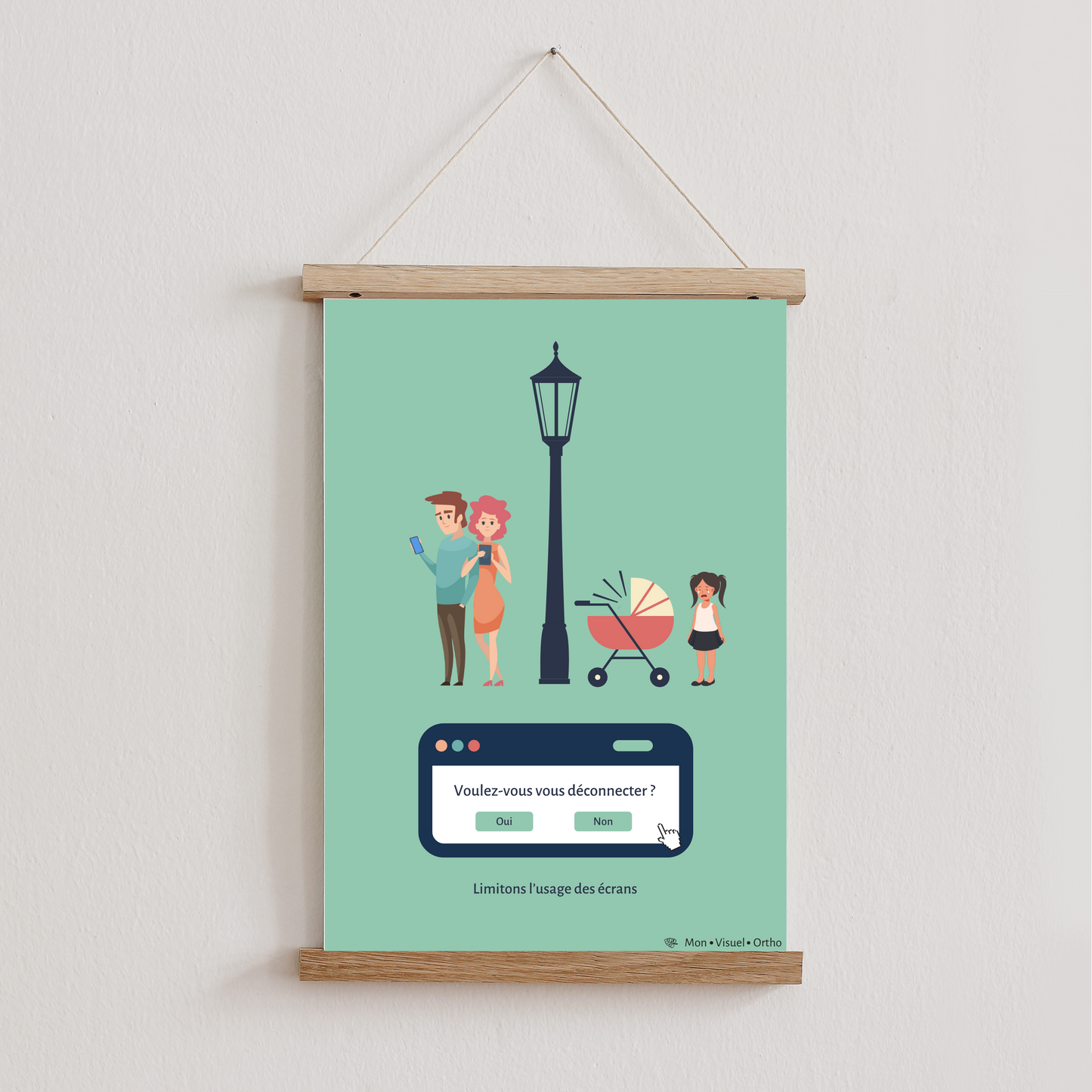 Affiche Déconnecter - Famille