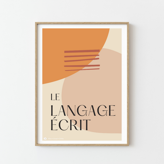Affiche Le Langage Ecrit · Collection Terracotta