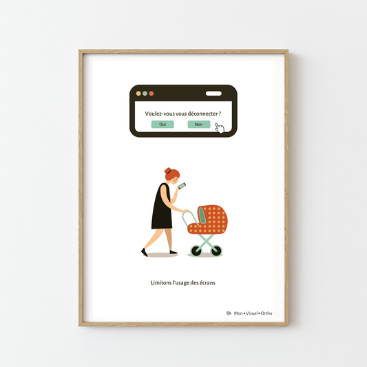 Affiche Déconnecter - Mère-Bébé
