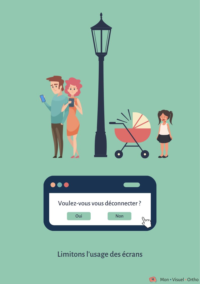 Affiche Déconnecter - Famille